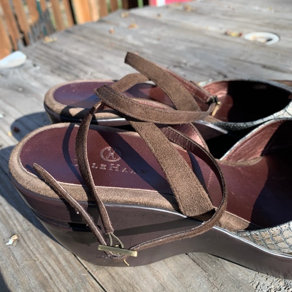 LIQUIDATION SALE! Cole Haan Nike Air Wedge Sandals Size 7.5 - Picture 2 of 11